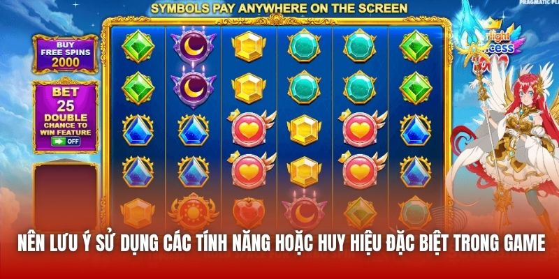 Nên lưu ý sử dụng các tính năng hoặc huy hiệu đặc biệt trong game